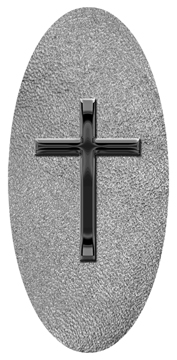 DG5000-510-BK-SH-SL Black Single Cross Shimmer Silver